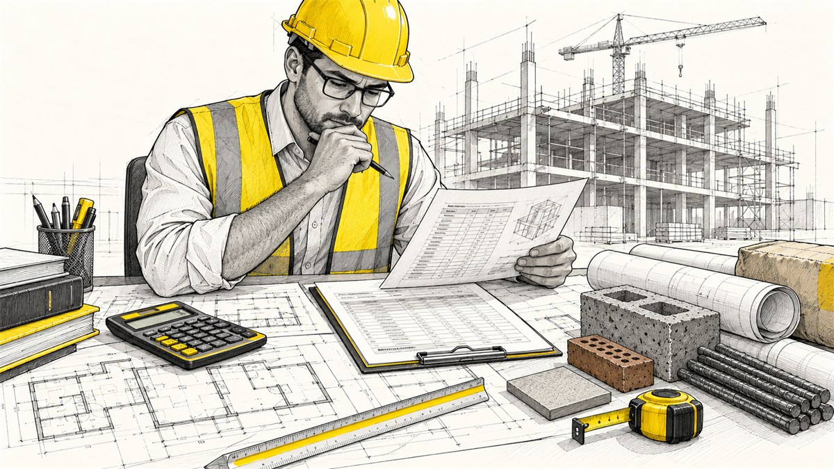 Estimators working on a construction project