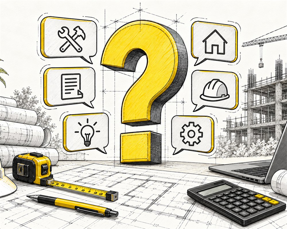 Construction planning questions and support illustration