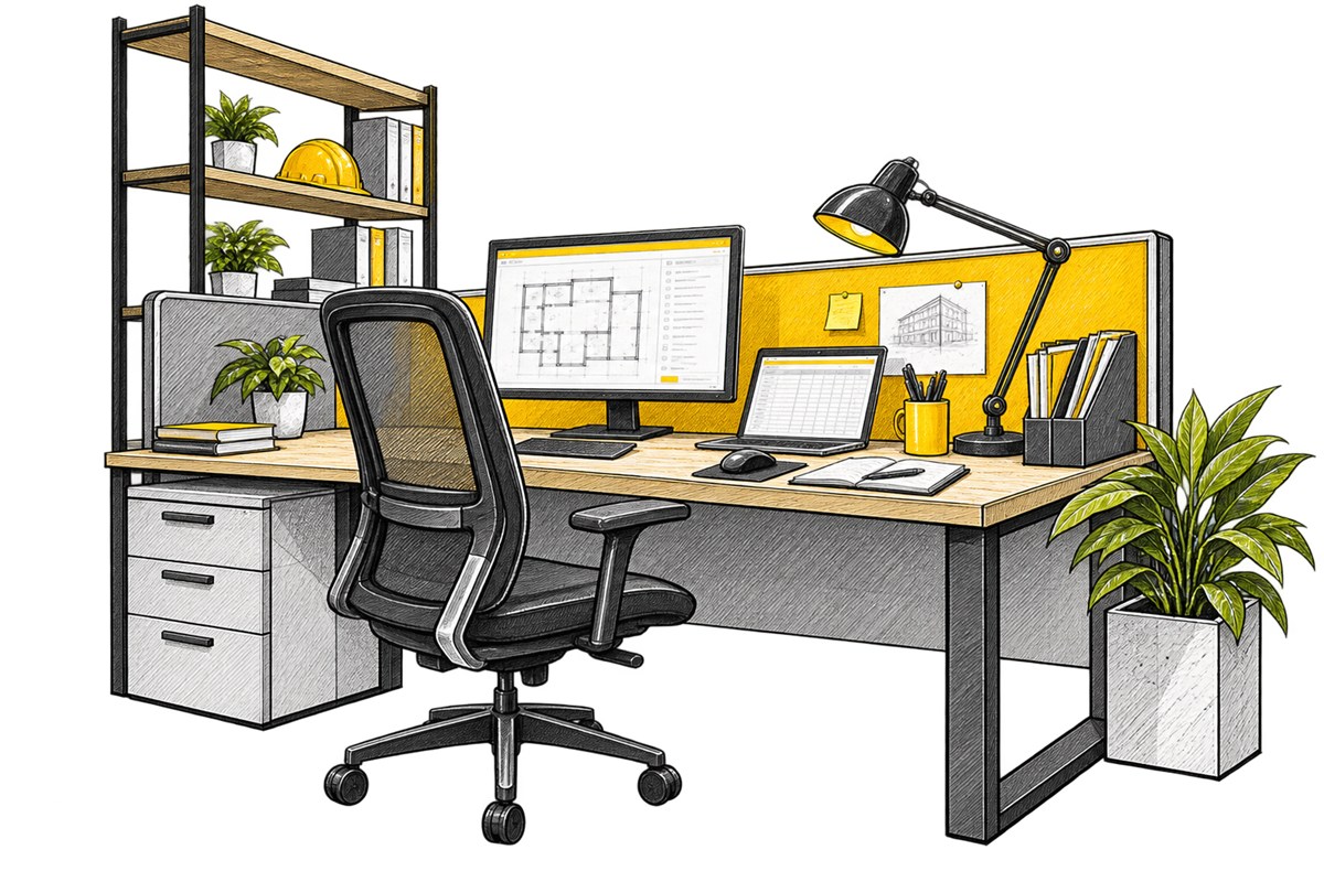 Isolated company workspaces security illustration
